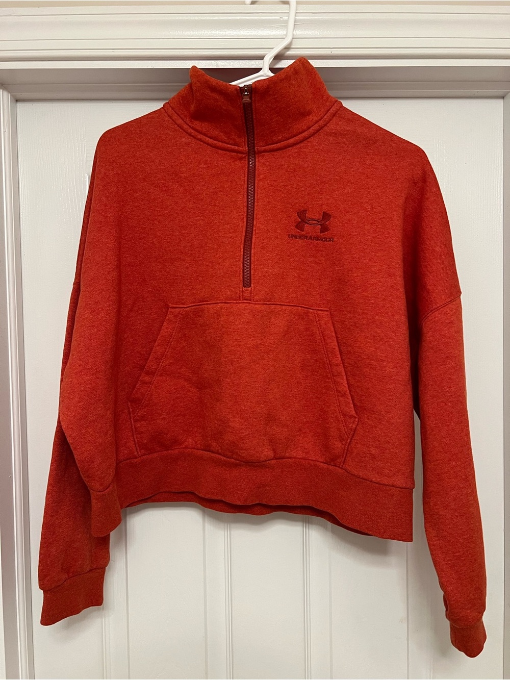 Under Armour Women's Burnt Orange Quarter-Zip Cowl Sweatshirt